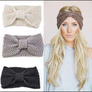 🌹SALE- CREAM- Knitted bow headband